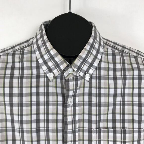 Eddie Bauer Classic Fit Button Down Shirt Men's Large Plaid 100% Cotton Casual - Picture 2 of 12